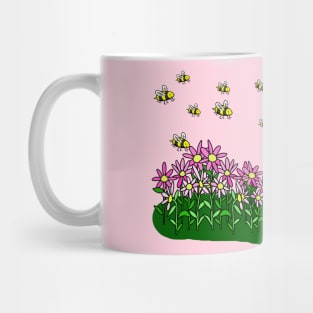 kawaii cow with bees Mug